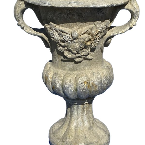 Front panel vase with handles